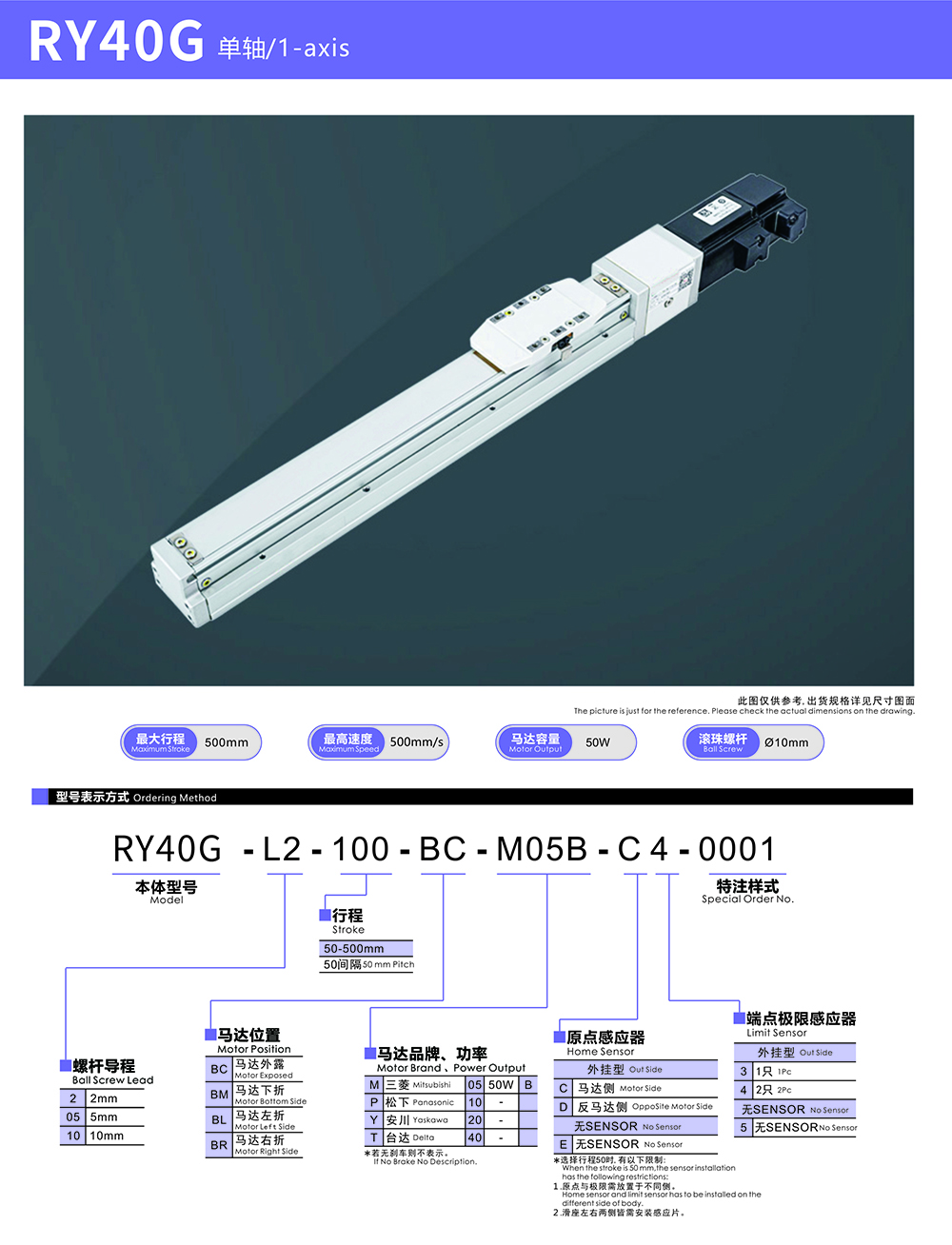 RY40G軌道內(nèi)嵌式模組滑臺